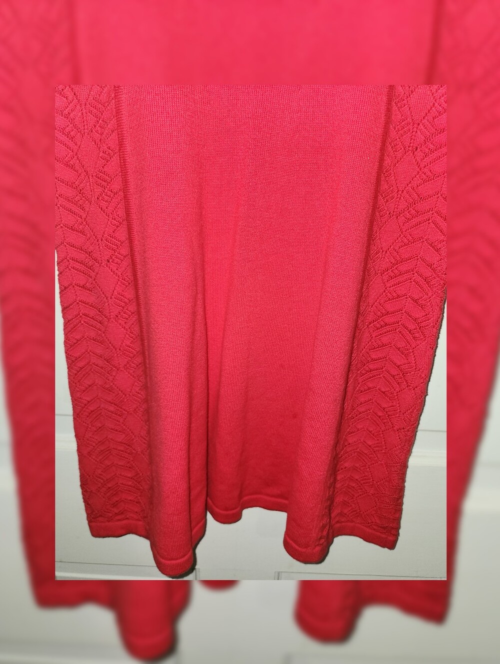 Vintage Victoria's Secret Long-Sleeve Knit Pointelle Panel Mini Dress XS Nwot - Picture 3 of 9